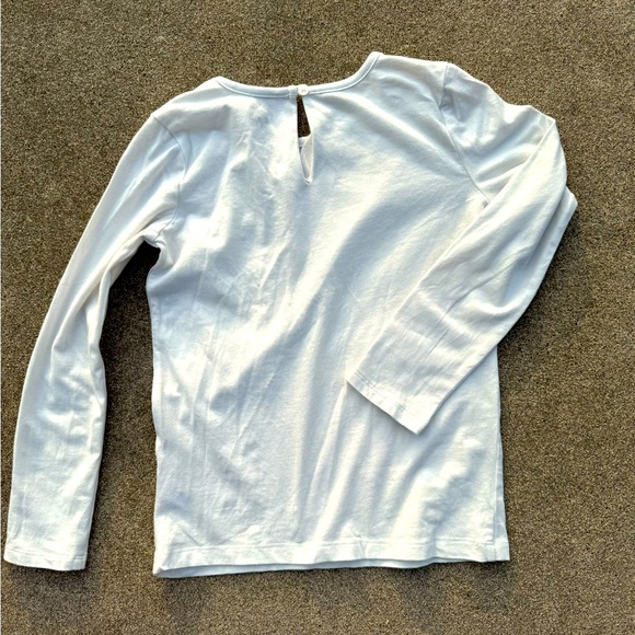 Carter’s, Gold & Silver, Sequin, Cream Jersey Tee, Size 7 - Picture 2 of 3